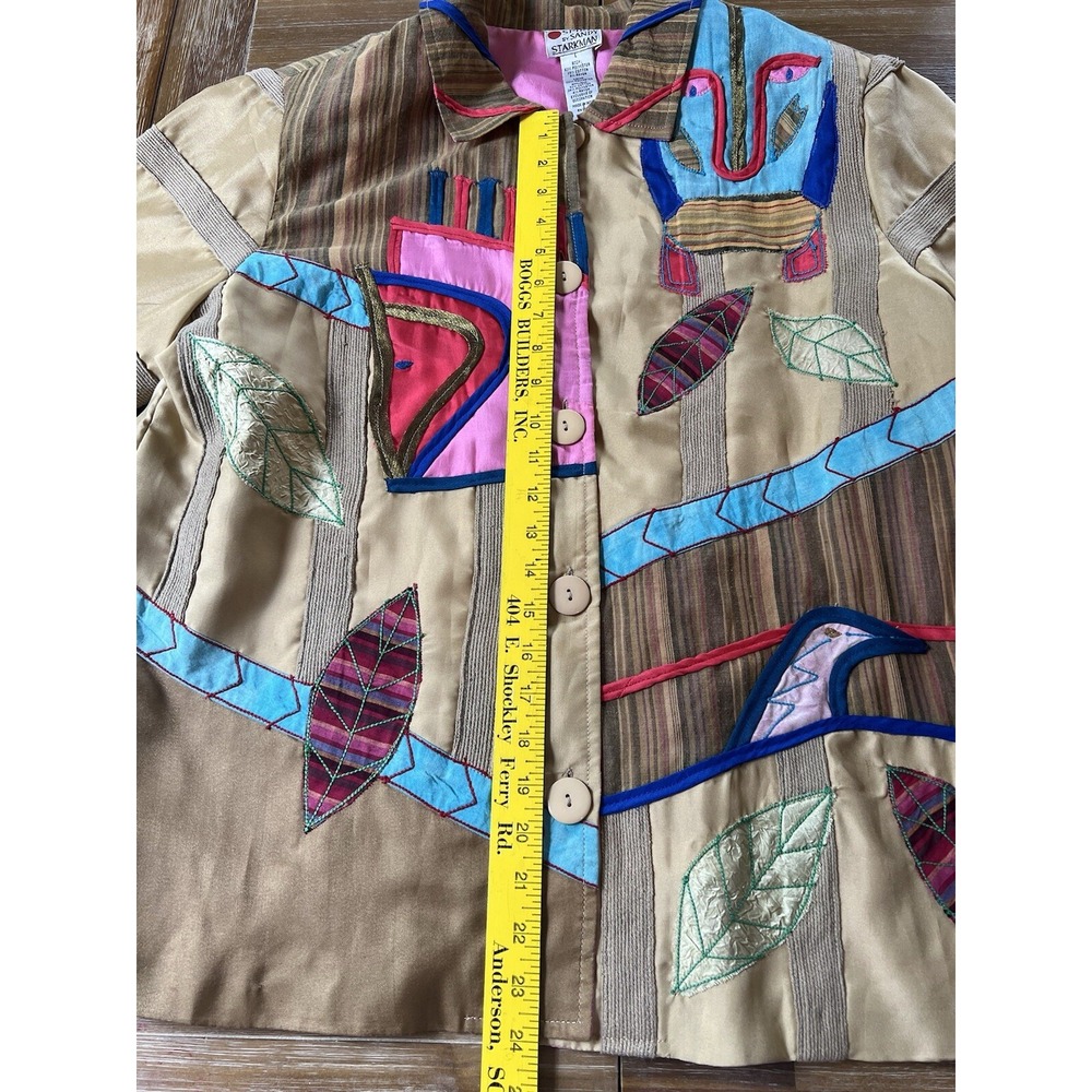 Spirit By Sandy Starkman Blazer Large Colorful Abstract Deaign - Picture 10 of 12